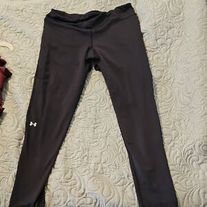 Under Armour Women's Black Compression Leggings with Logo
